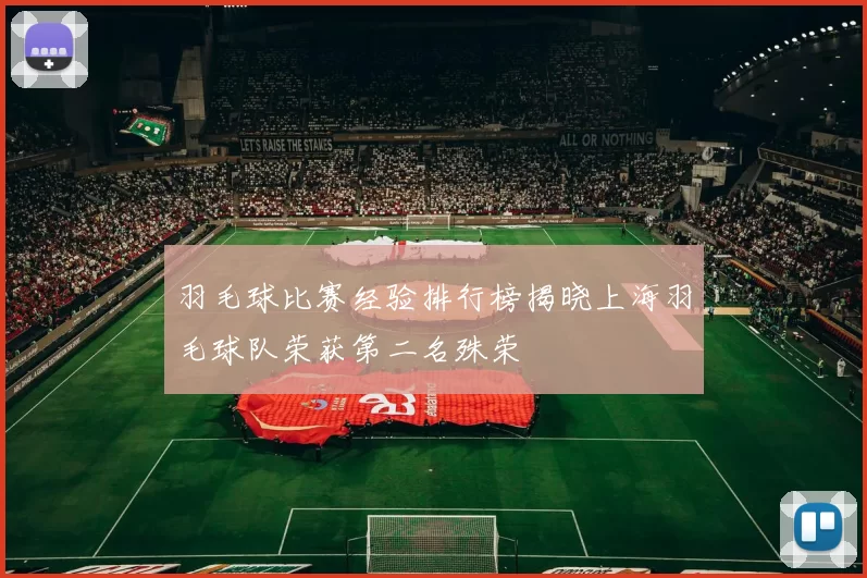 羽毛球比赛经验排行榜揭晓上海羽毛球队荣获第二名殊荣